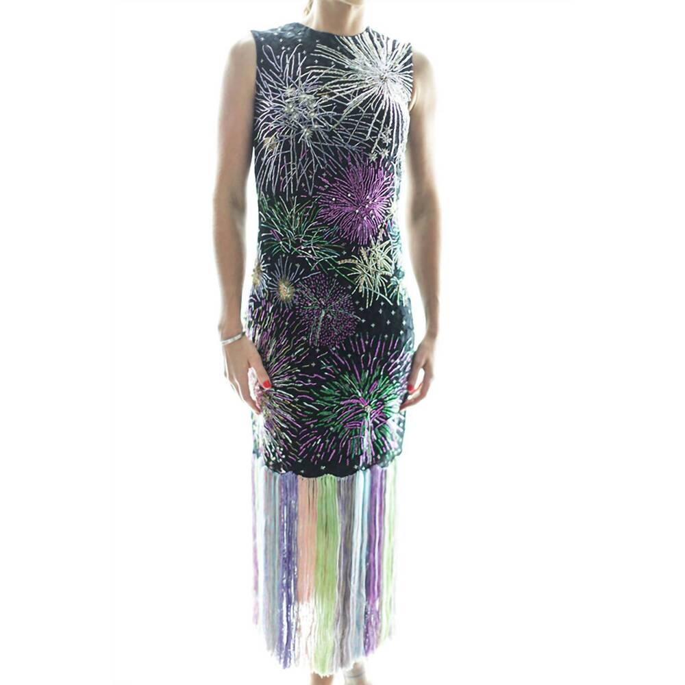 NEW ROMANCE WAS BORN women's fireworks concerto lace dress in black